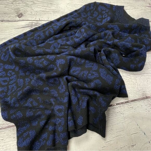 BANANA REPUBLIC leopard print metallic stretch knit sweater dress, size S - Picture 6 of 16